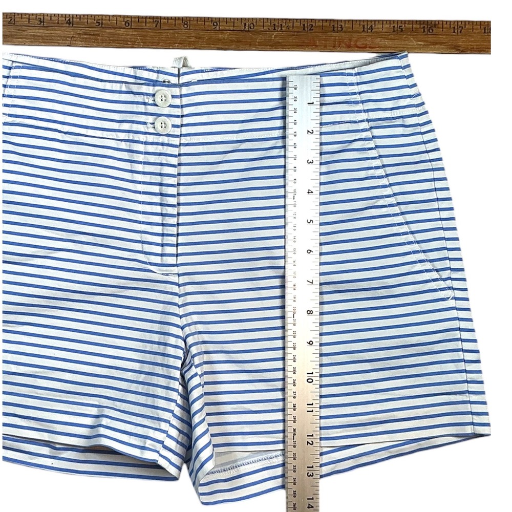 Nautica Shorts Women 6 Blue White Striped Lace Up Back Cotton - Picture 5 of 6